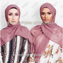 Tingyu original production whosale basics women solid color hijab scarf dubai stylish muslim